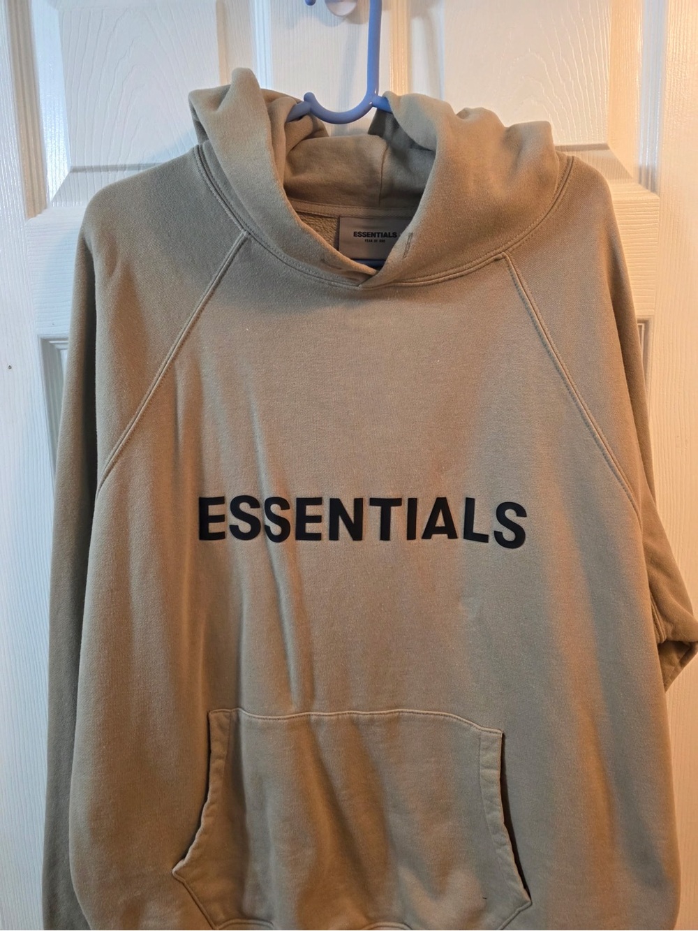 Pullover Hoodie in Tan with Black Logo
